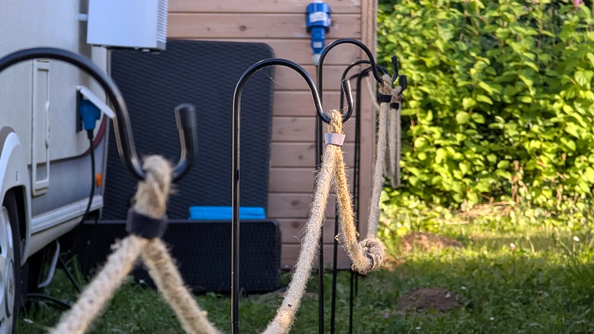 Lichterkette als Zaun