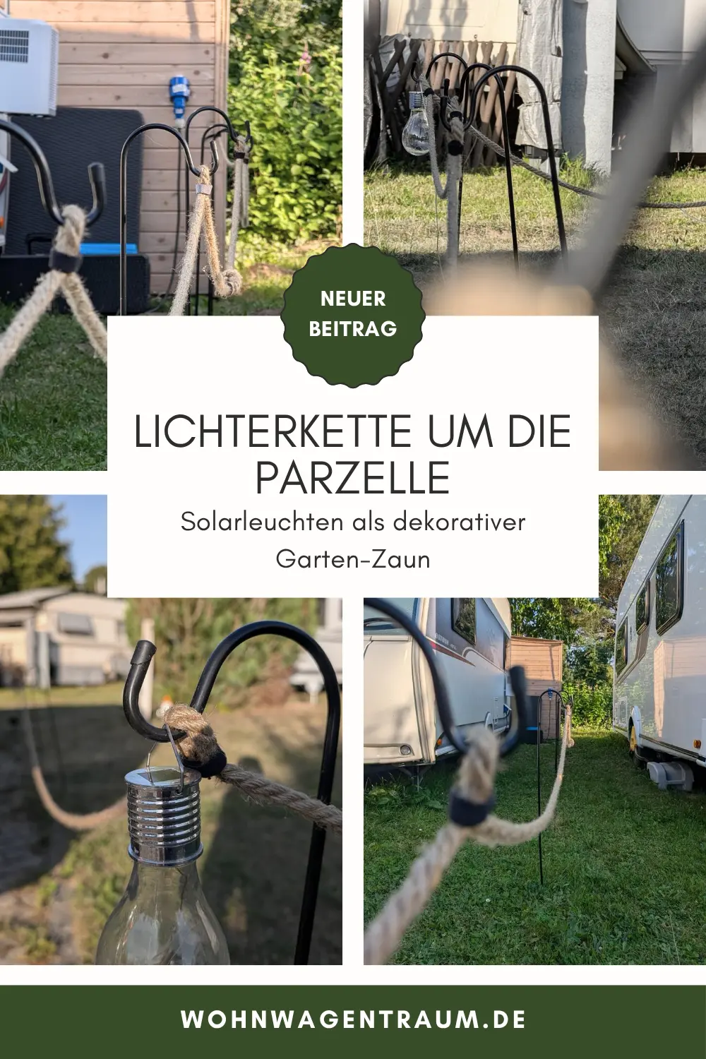 Lichterkette um die Parzelle - Solarleuchten als dekorativer Garten-Zaun