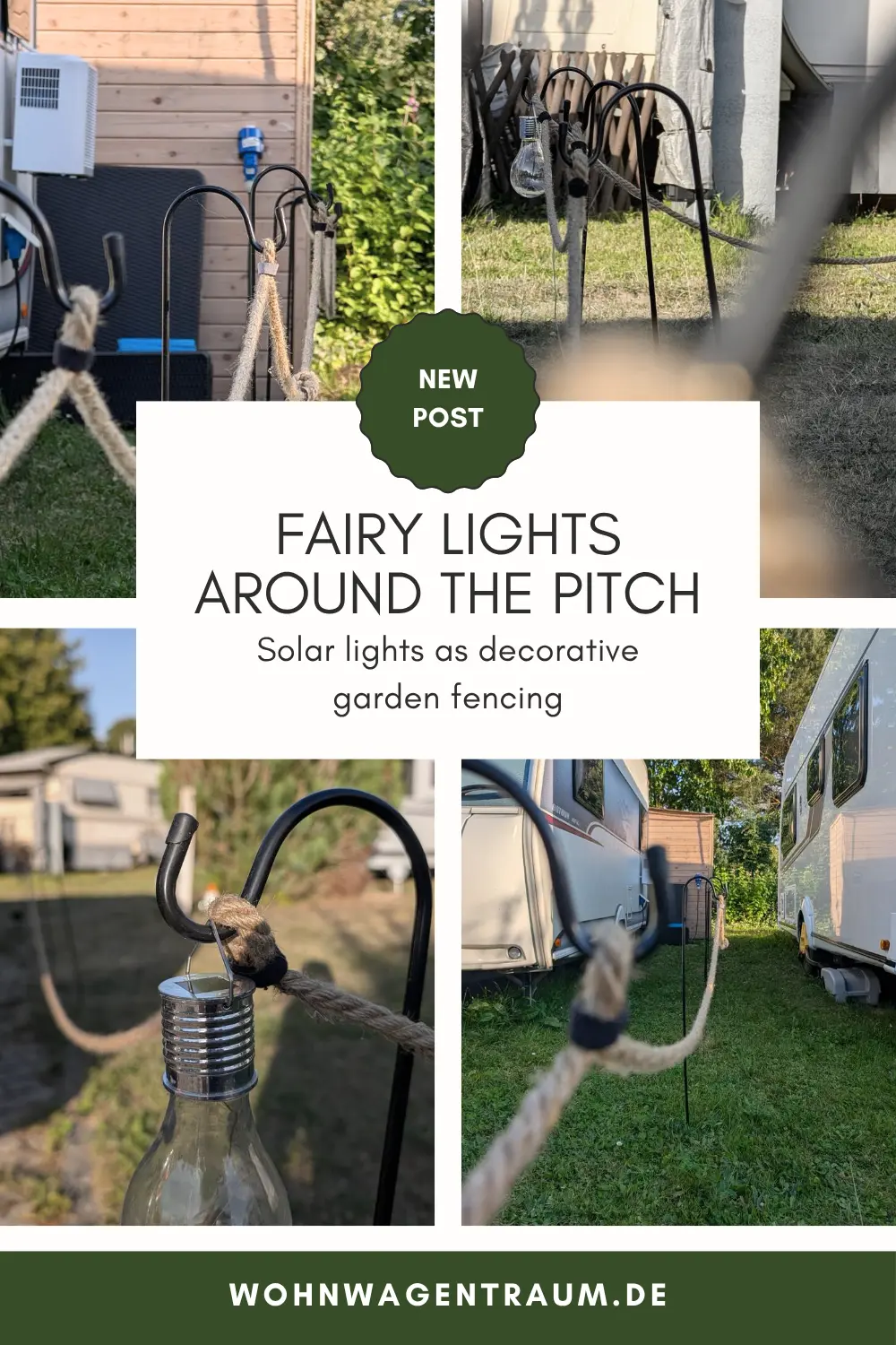 Fairy Lights Around the Pitch - Solar lights as decorative garden fencing