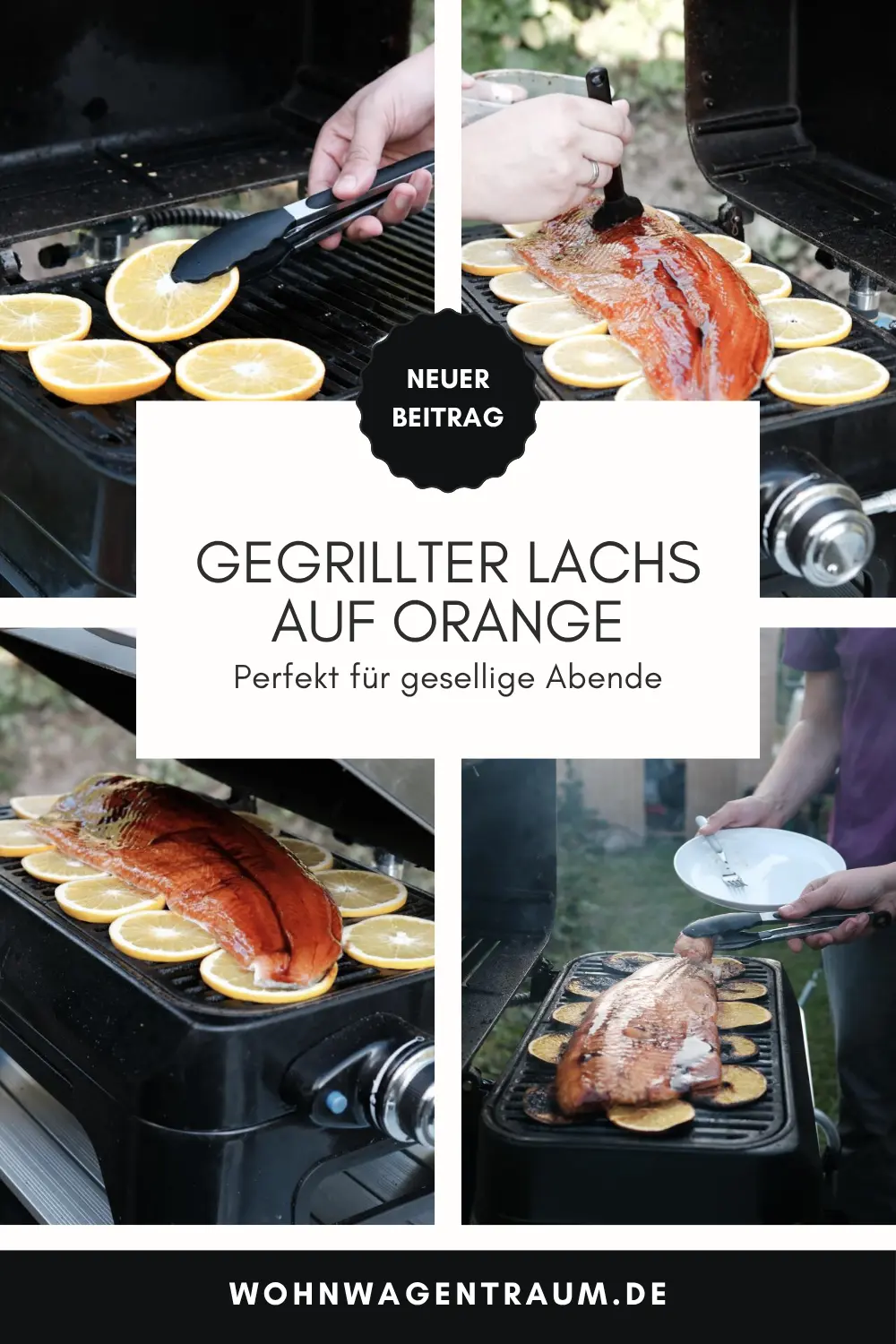 Gegrillter Lachs auf Orange - Perfekt für gesellige Abende