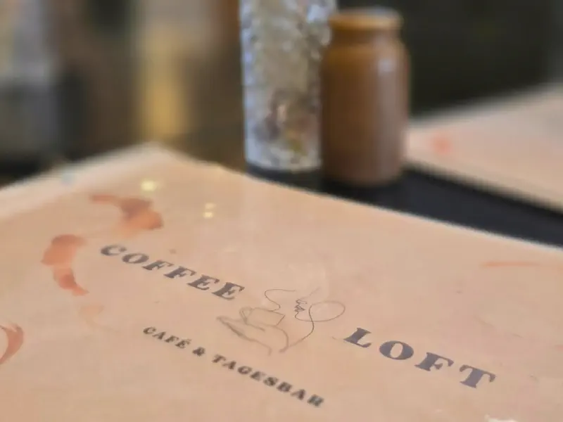 The menu at Coffee Loft